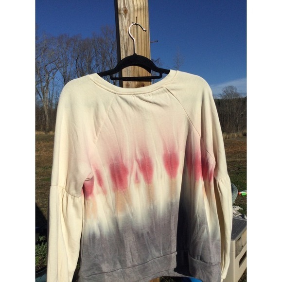 Knox rose womens sweatshirt size XL extra large white pink NEW tie dye tie-dye - Picture 9 of 12